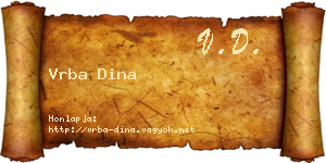 Vrba Dina névjegykártya